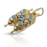 Torah gold pendant