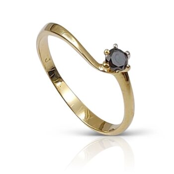 Black diamond engagement ring ? solitaire ring