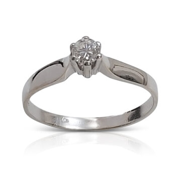 Diamond solitaire 018 Ct - white gold diamond ring