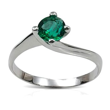 Half carat emerald engagement solitaire ? emerald ring
