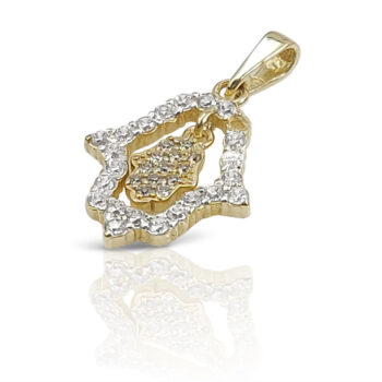 Hamsa pendant in a modern line.