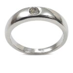 Diamond ring, signet engagement ring
