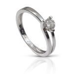 Natural diamond solitaire - 034 carat diamond engagement ring