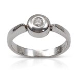 Diamond solitaire 035 Ct ? dome shaped engagement ring