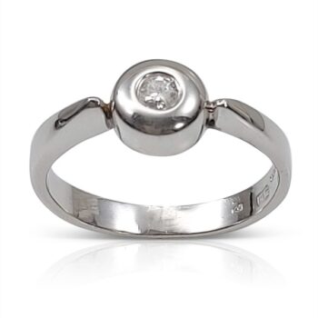 Diamond solitaire 035 Ct ? dome shaped engagement ring