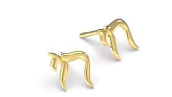 Smooth stud Chai Earrings