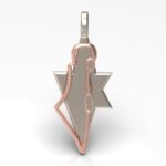 Israel map pendant combined with Star of David (3)