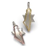Israel map pendant combined with Star of David (3)