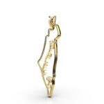 Star of David Pendant within the Land of Israel map