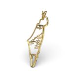 Star of David Pendant with Land of Israel map