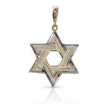 Star of David pendant in three shades of gold