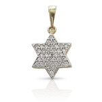 small size star of david set with zircons