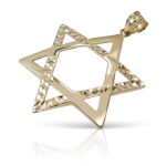 Star of David pendant with a shiny finish