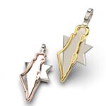Gold and Silver Land of Israel Map Pendant
