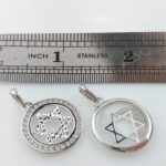 white gold zirkon set star of david
