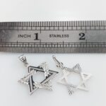 white gold magen david with texture