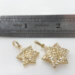 Woven gold wire star of david