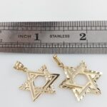 Gold Star of David pendant made of double stripe (1)
