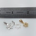 small zircon set Magen david (1)