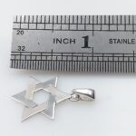 white gold magen david pendant