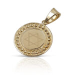 Star of David pendant in a gold circle