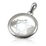 Star of David in a circle – a special white gold pendant