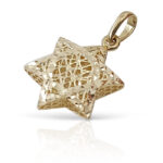 Woven gold wire star of david