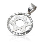 Star of David pendant with brilliant engraving