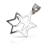 Gold Star of David pendant with CHAI