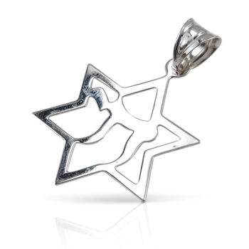 Gold Star of David pendant with CHAI