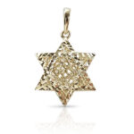 Woven gold wire star of david
