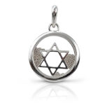 White gold magen david in a circle