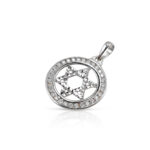 white gold zirkon set star of david