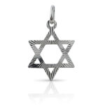 White gold pendant star of david