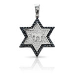 gold pendent star of david with chai