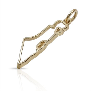 Gold Israel Map Pendant