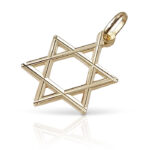 Gold Star of David in a minimalist design