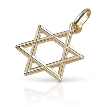 Gold Star of David in a minimalist design