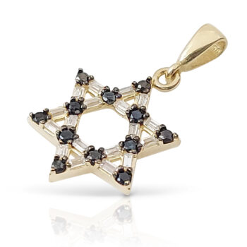 Star of David inlaid with the colors of the Israeli flag