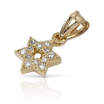 Small Star of David pendant set with zircons.