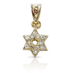 small zircon set Magen david (1)