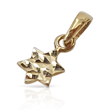 Gold Star of David pendant for baby