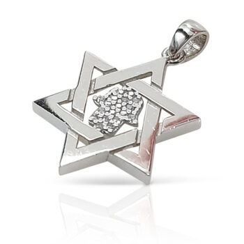 Star of David pendant with an embedded Hamsa