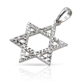 Classic Star of David in white gold