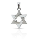 white gold magen david pendant