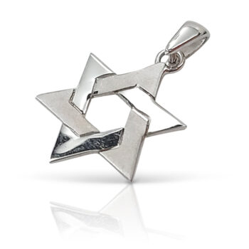 Classic Star of David in white gold