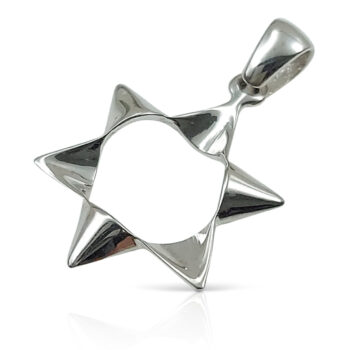 Gold Star of David pendant in a modern design