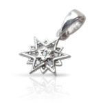 White gold Magen David pendant shaped as a star